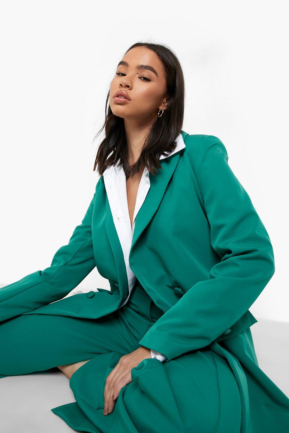 Boohoo best sale green blazer